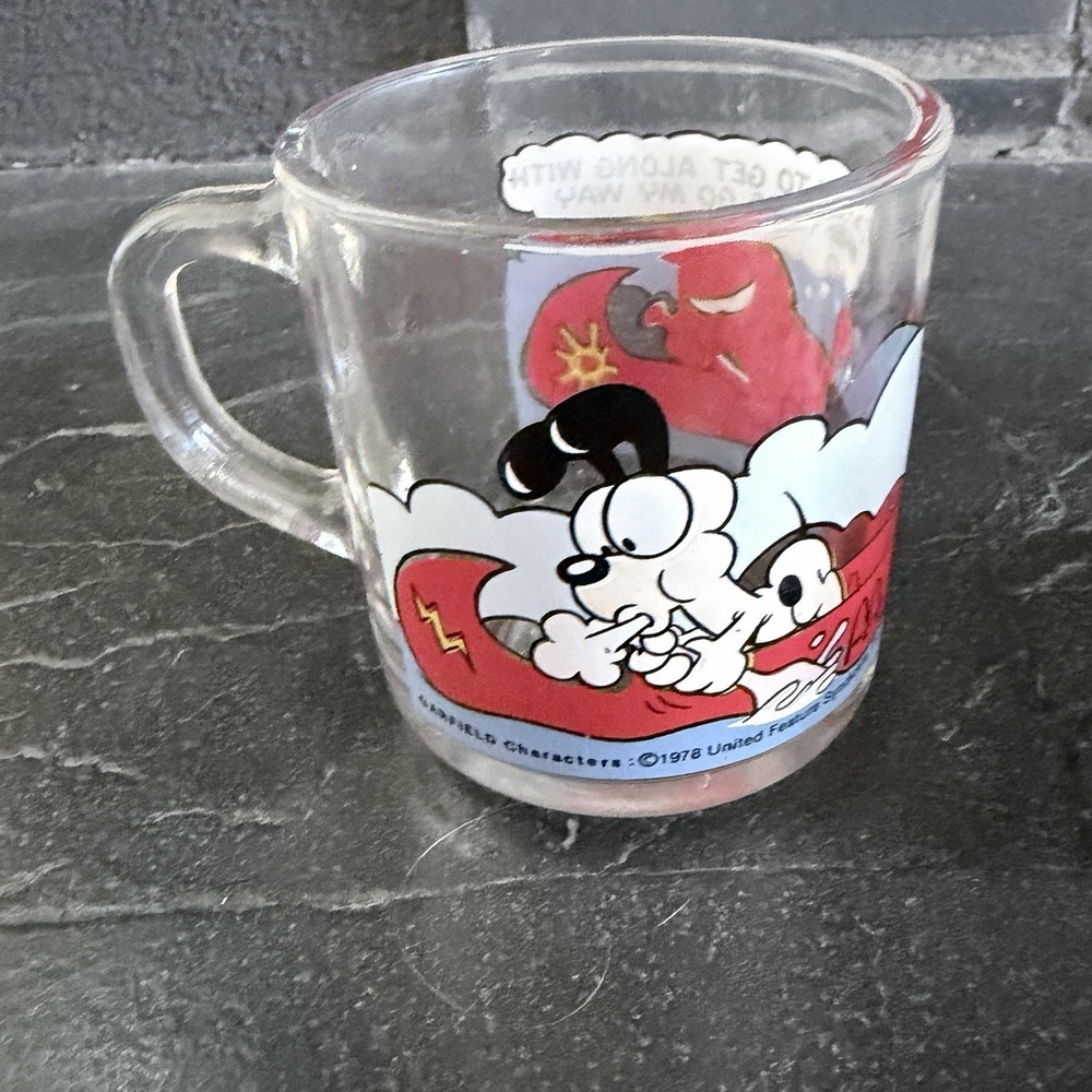 4 Vintage‎ McDonalds Garfield Glass Mugs Cups Jim Davis 1978 1980 Anchor Hocking - Picture 5 of 8